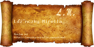 Lánczky Mirella névjegykártya