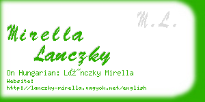 mirella lanczky business card